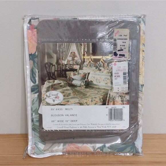 NOS Vintage Croscill BV 6435 Floral Blouson Valance 15 X 88 - Picture 1 of 3